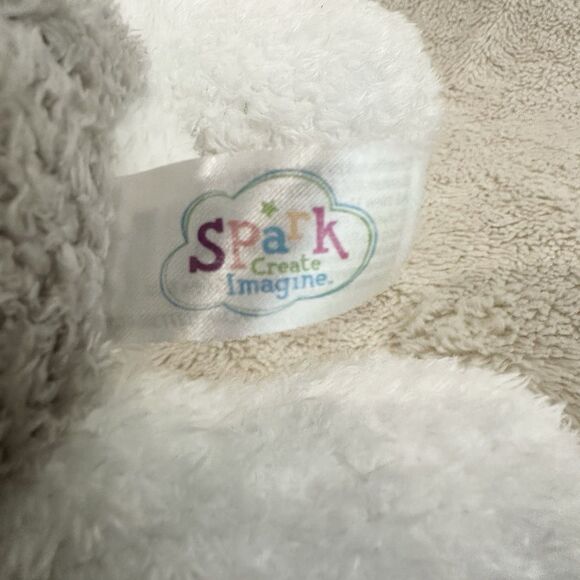 Spark Create Imagine Schnauzer Dog Plush Gray White Laying Puppy Stuffed Animal - Picture 3 of 6